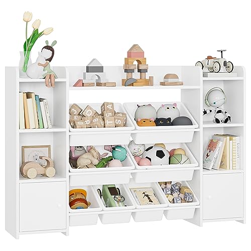 FOTOSOK 55  Large Toy Storage Organizer with 8 Toy Bins, Toy Organi...