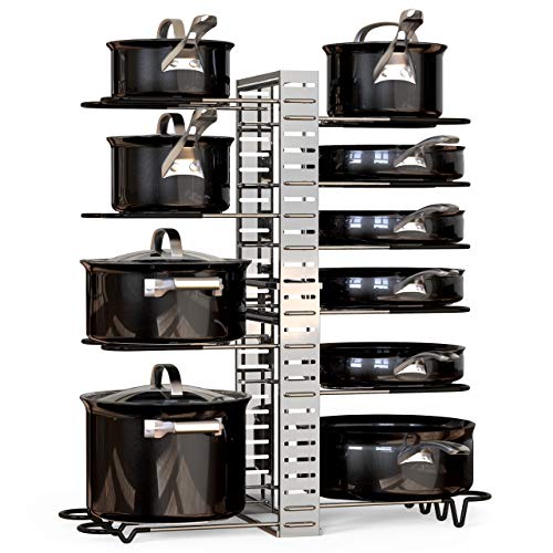 GeekDigg Pots and Pans Organizer for Cabinet | 21L  x 7W  x 23H  Ad...