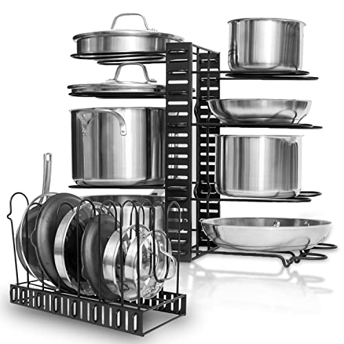 GeekDigg Pots and Pans Organizer for Cabinet | 7.9 D x 21.3 W x 16....
