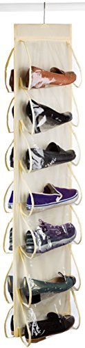 Hanging Shoe Organizer - 14 Pockets - The Clear Pockets Will Protec...
