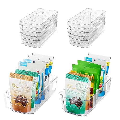 HOOJO Refrigerator Organizer Bins - 10pcs Clear Plastic Bins For Fr...