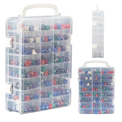 KISLANE Dice Storage Case for DND Dice with Removable Dividers Hold...