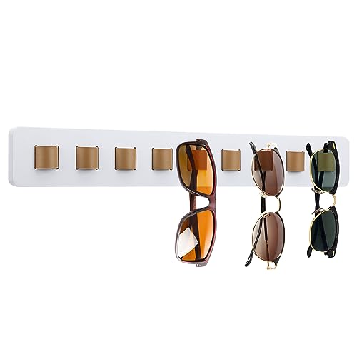 Laelr Sunglasses Organizer Wood Wall Mounted Sunglasses Storage Adh...