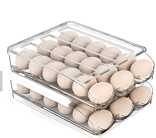 Large Capacity Egg Holder for Refrigerator, Egg Fresh Storage Box f...