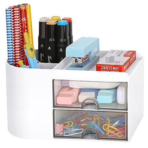 LETURE Desk Organizer Office Supplies Caddy with Pencil Holder and ...