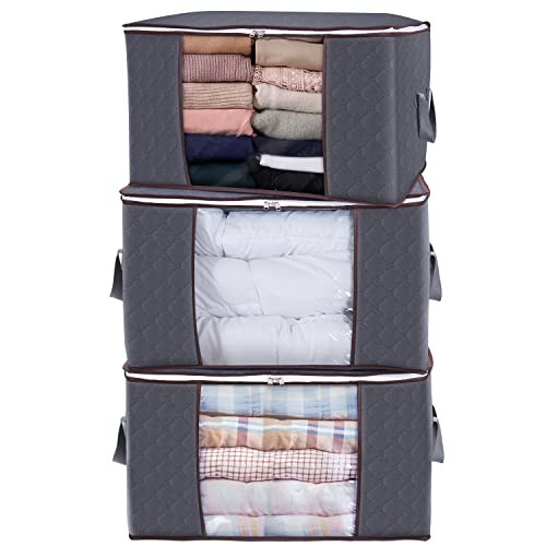 Lifewit Large Capacity Clothes Storage Bag Organizer with Reinforce...