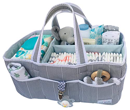 Lily Miles Baby Diaper Caddy - Large Organizer Tote Bag for Infant ...