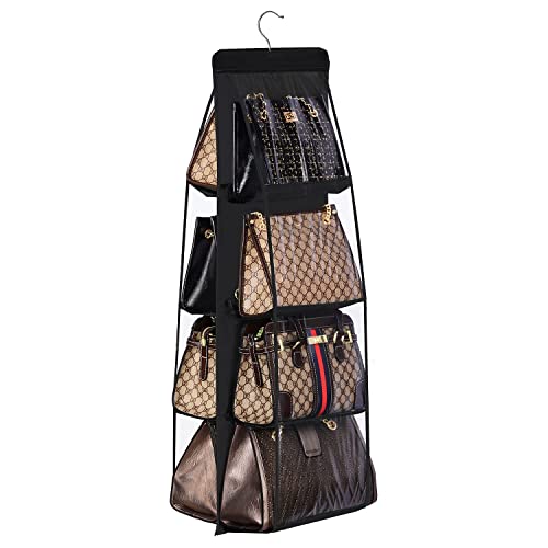 Lirex Handbag Hanging Purse Organizer for Closet, 8 Pocket Handbag ...