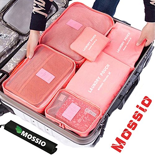 Luggage Cubes,Mossio 7 Set Backpack Camping Clothes Cosmetics Mesh ...