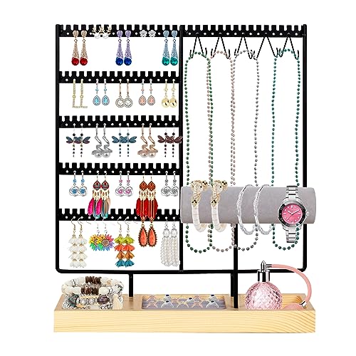 LuiceABC Jewelry Organizer Stand, Earring Holder Organizer with 90 ...