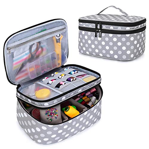 Luxja Double-Layer Sewing Accessories Organizer, Sewing Supplies Or...