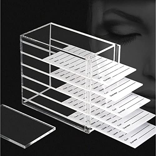 LXIANGN Acrylic 5 Layers Clear Eyelash Storage Box Lash Display Org...