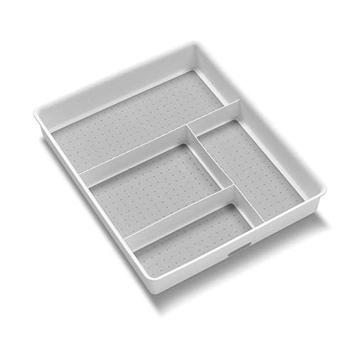 Madesmart Classic 4-Compartment Drawer Organizer Gadget Tray, Plast...