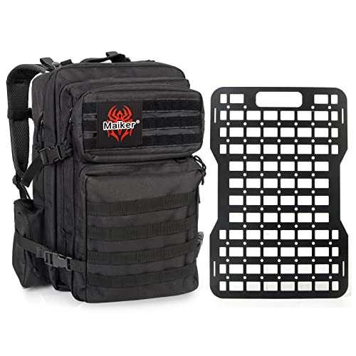 MAIKER 45L Military Tactical Backpack Insert Molle Panel, Large Arm...