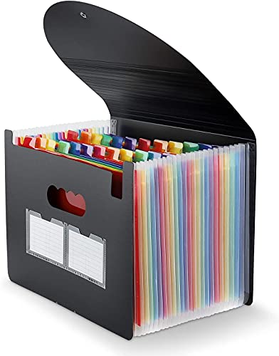 Maimis Expanding File Folder, 24 Pocket Accordion File Organizer A4...