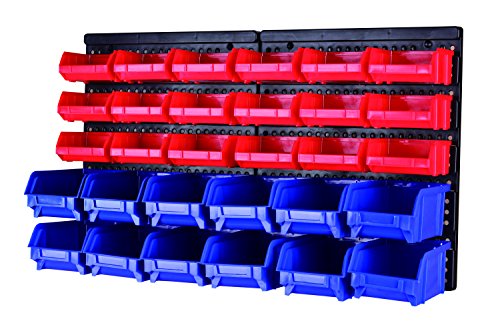 MaxWorks 80694 30-Bin Wall Mount Parts Rack Storage for your Nuts, ...