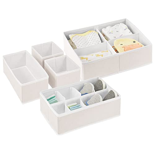 mDesign Soft Fabric Dresser Drawer Closet Divided Storage Organizer...