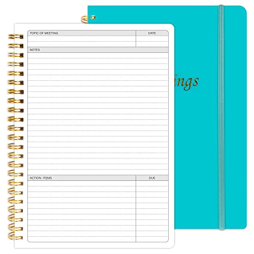 Meeting Notebook for Work With Action Items, Spiral Meeting Notes N...