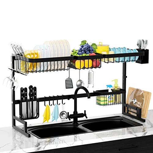 MERRYBOX Over The Sink Dish Drying Rack (33.4 -41.3 ) Large Upgrade...