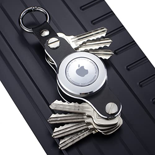 Metal Airtag Keychain, Compact Key Organizer for Apple Airtag, Slim...