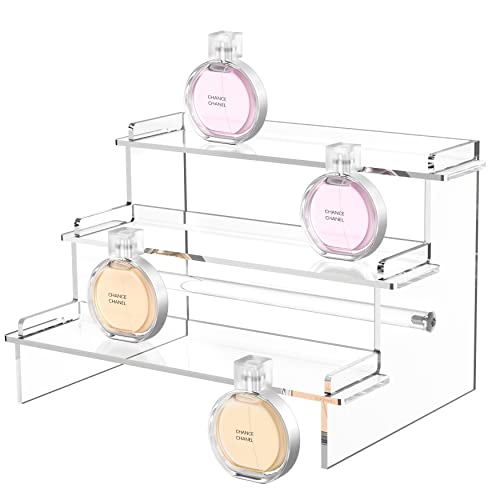 Meteou Acrylic Display Risers, 9.5   Perfume Organizer Clear Riser ...