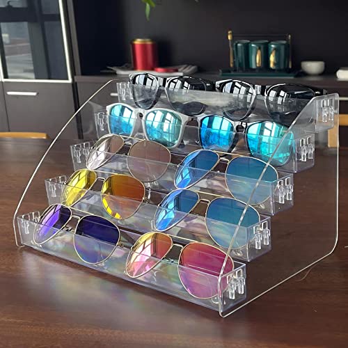 MineSign Sunglasses Organizer Clear Eyeglasses Display Case Sticker...