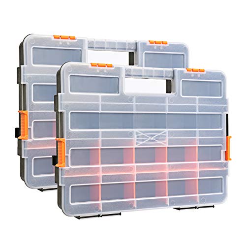 MIXPOWER 15-inch 2pcs Toolbox Organizer Sets, 20 Removable Dividers...