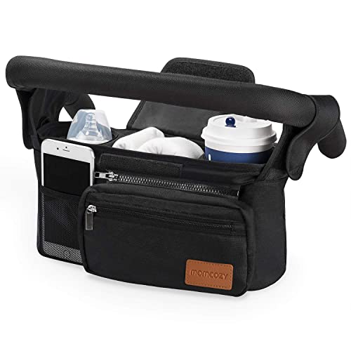 Momcozy Universal Stroller Organizer with Insulated Cup Holder Deta...