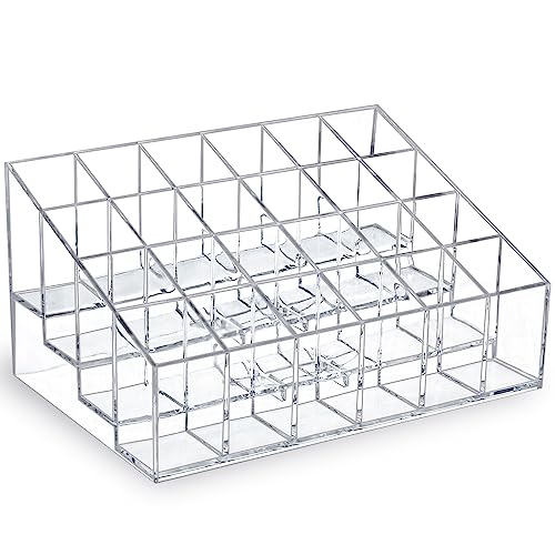 MOSIKER Lipstick Holder,Small Plastic Clear Acrylic Organizer for L...