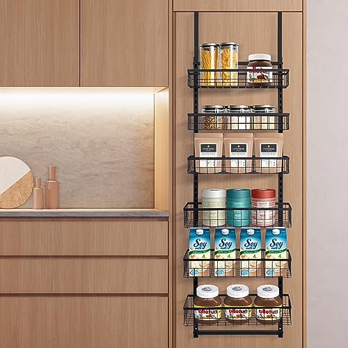 NHZ Over The Door Pantry Organizer - With Adjustable Steel Frame wi...