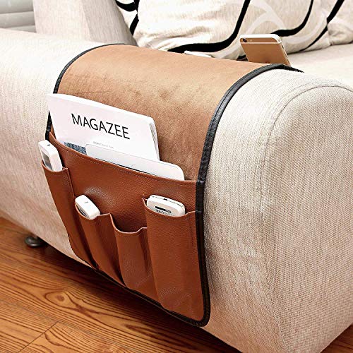 No-slip Leather Sofa Couch Remote Control Holder Chair Armrest Cadd...
