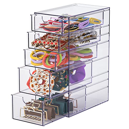Noverlife Clear Containers for Hair Accessory Organizing, Plastic H...