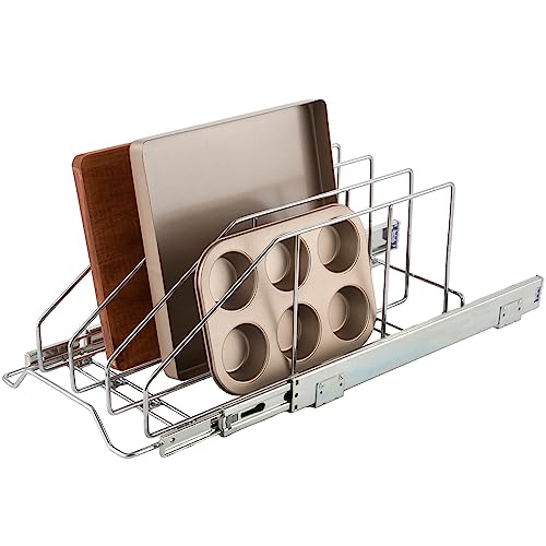 OCG Pull Out Cabinet Organizer for Cookie Sheet Cutting Board Bakew...