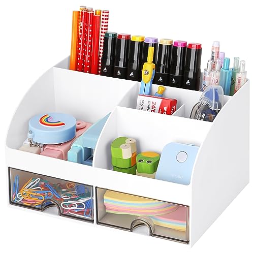 Office Desk Organizer with Drawers for Desktop Tabletop Counter, De...