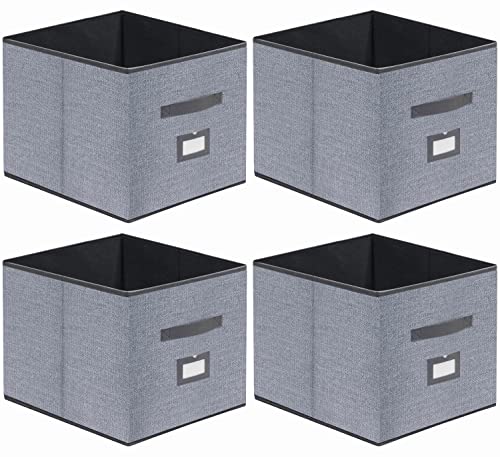 Onlyeasy Extra Large Cloth Storage Bins Foldable Cube Storage Bin 4...