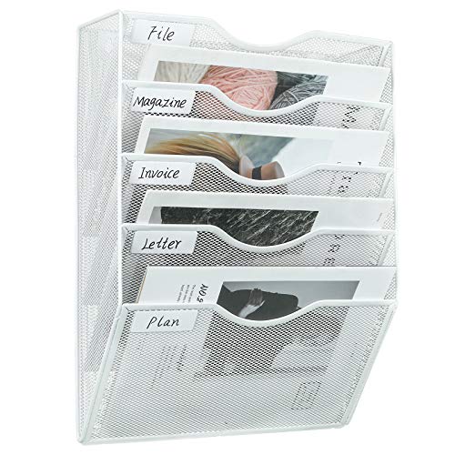 PAG Hanging Wall File Holder Mail Organizer Wall Mount Document Let...