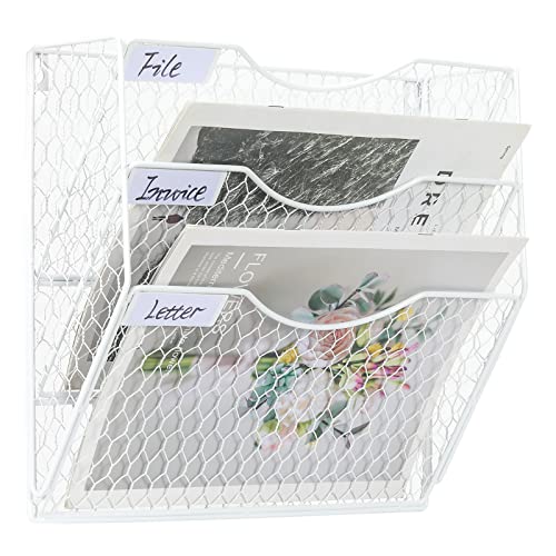 PAG Hanging Wall File Holder Office Wall Organizer Mail Sorter Meta...