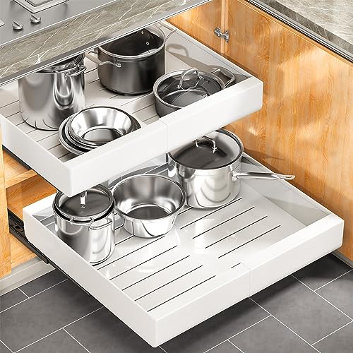 Pull out Cabinet Organizer, Expandable(11.7 -19.7 ) Heavy Duty Slid...