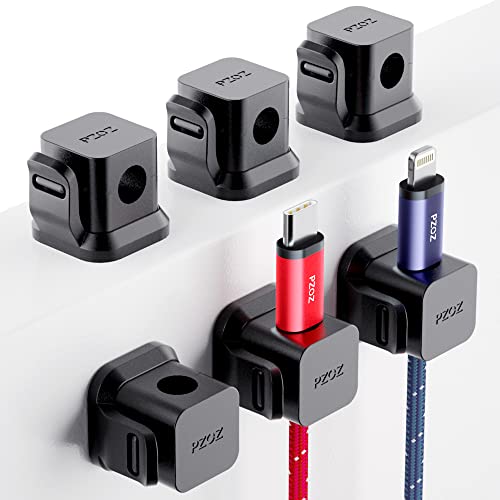 PZOZ 6 Pack Cord Organizer, Adhesive Charger Cable Clips, Wire Hold...