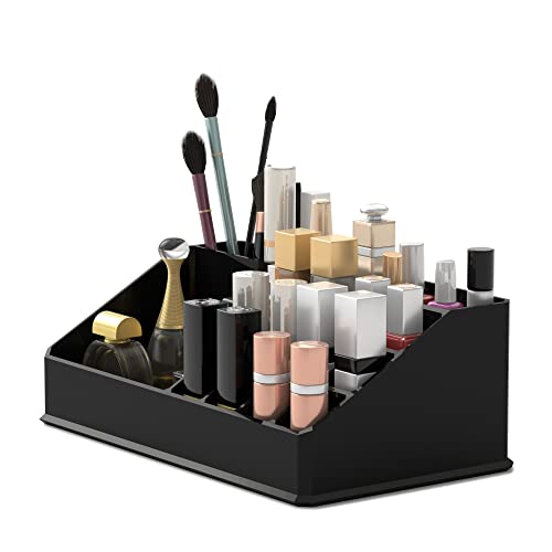READAEER Makeup Organizer 16-Compartment Holder for Lipsticks, Brus...