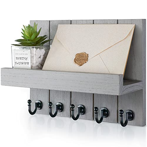 Rebee Vision Decorative Key and Mail Holder for Wall - Modern Key H...