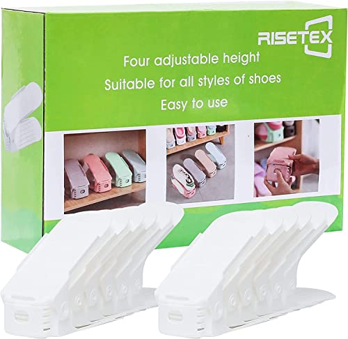 RISETEX Shoe Slots Organizer 12 Pack,Shoe Organizer for Closet,Shoe...
