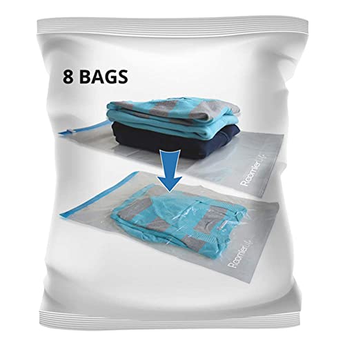 RoomierLife 8 Travel Space Saver Bags. Pack of 8 Bags, size Medium ...