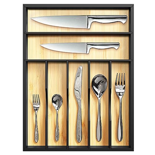 ROYAL CRAFT WOOD Premium Bamboo Kitchen Utensil Rack: Elegant Organ...