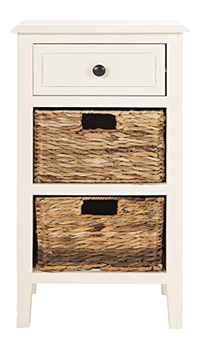 Safavieh Home Collection Everly Drawer Vintage White 1-Drawer 2 Rem...