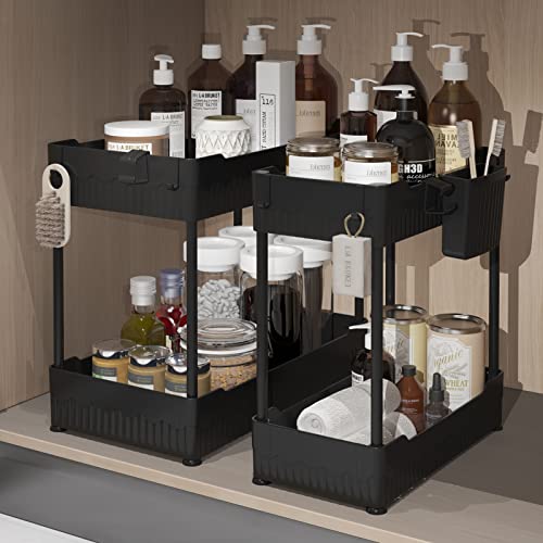 Sevenblue 2 Pack Under Sink Organizer, Under Bathroom Cabinet Organ...