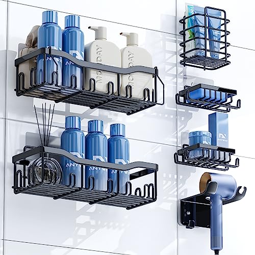 Shower Caddy [7-Pack], BHGift Shower Organizer Rack, 2023 Upgraded ...