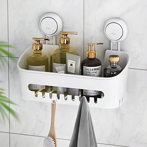 Shower Suction Cup Shelf Basket One Second Installation Removable P...