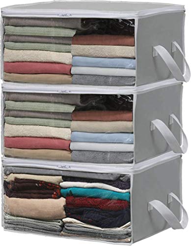 Simple Houseware 3 Pack Foldable Closet Organizer Clothing Storage ...