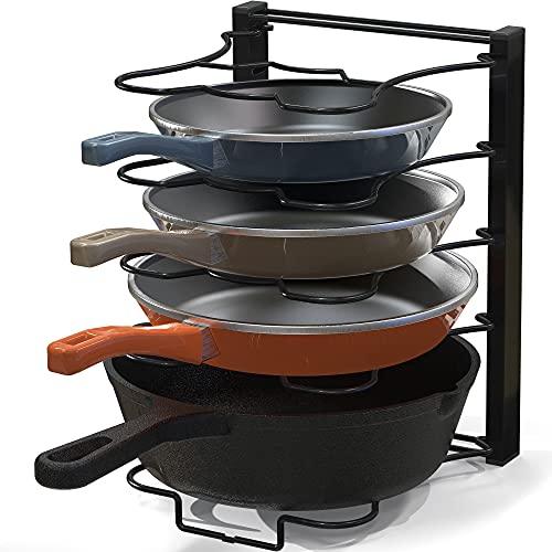 Simple Houseware Iron 5 Compartments Height Adjustable Pan Organize...